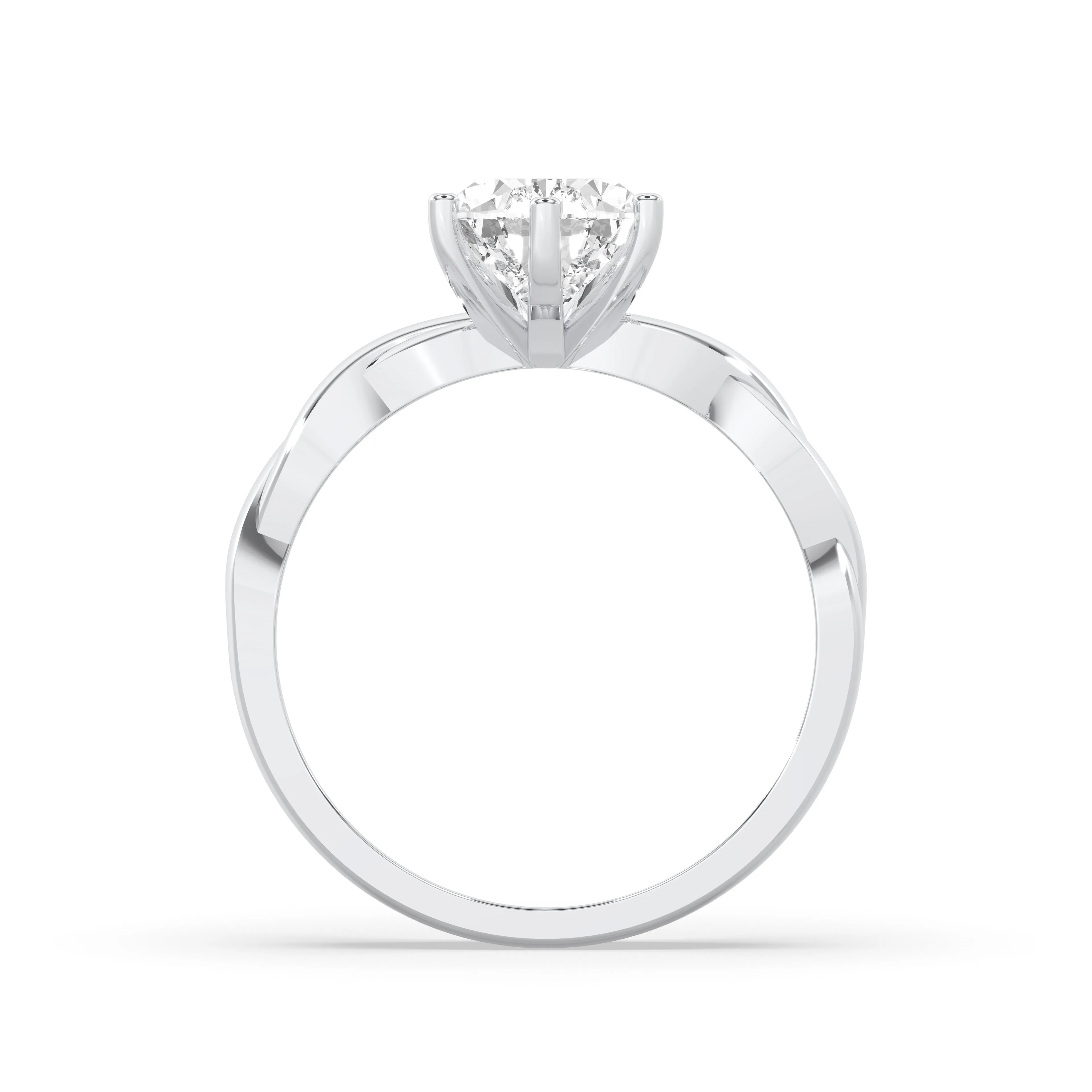 Pear Twisted Engagement Ring