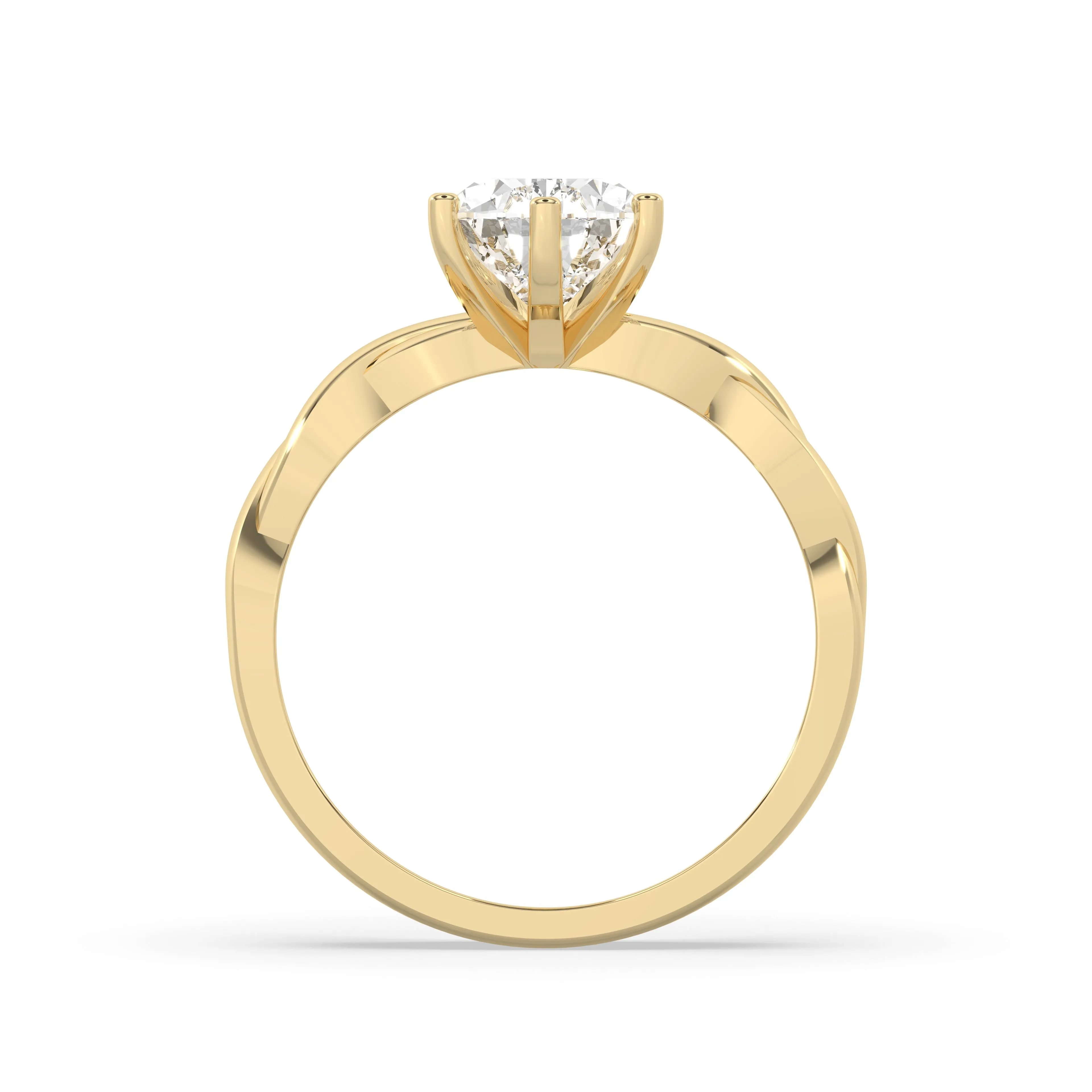 Pear Twisted Engagement Ring
