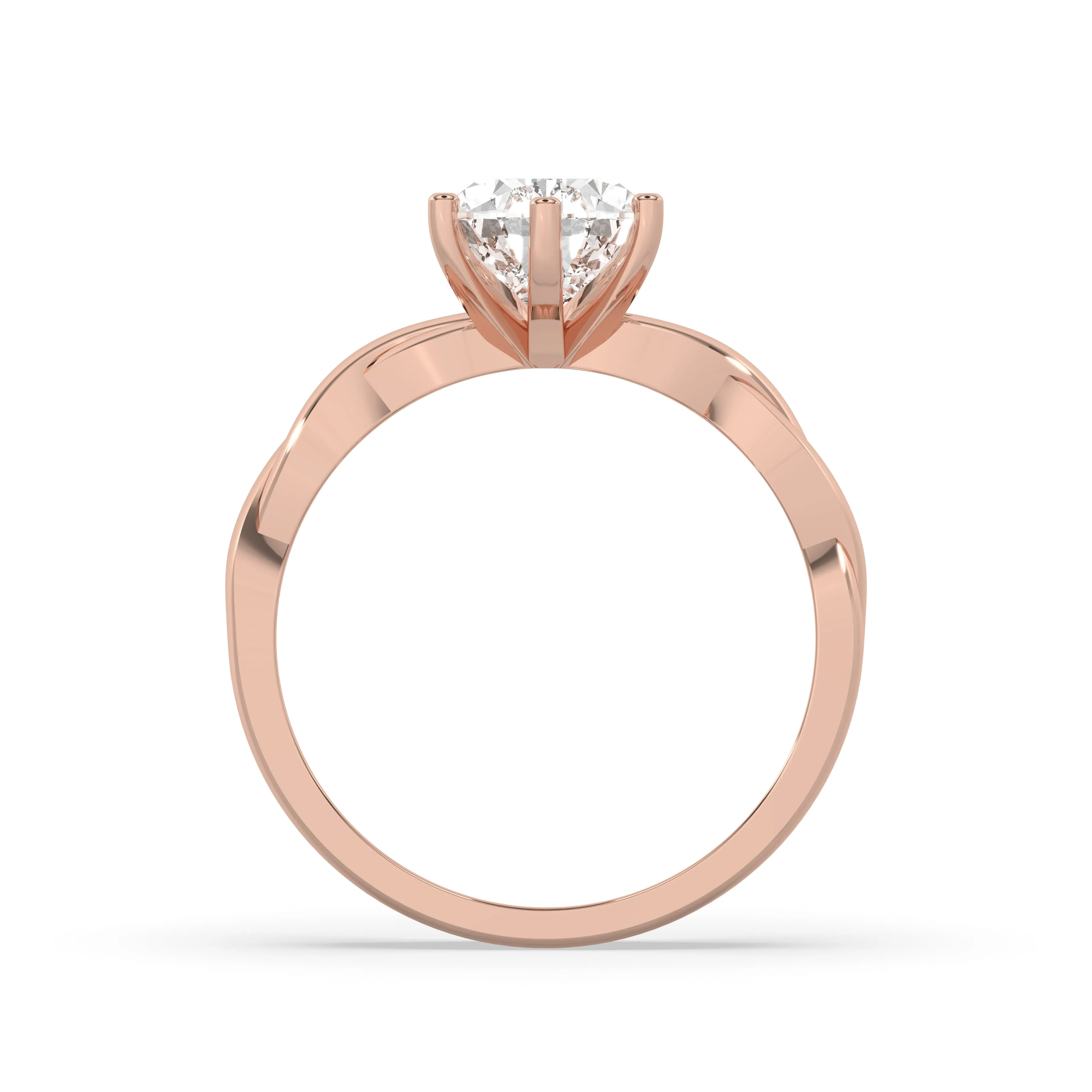 Pear Twisted Engagement Ring