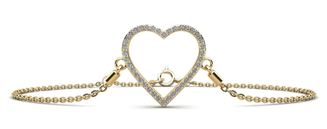 Perfect Heart Diamond Adjustable Diamond Bracelet with 0.30 ct.(finished) 1.2mm