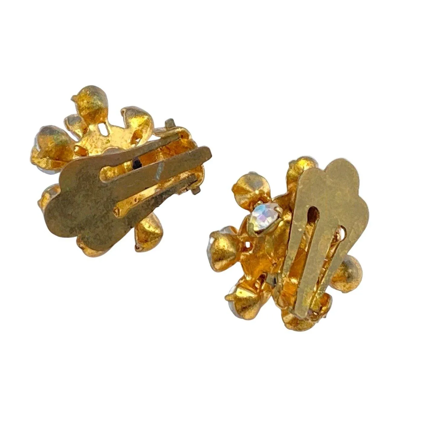 Petite Aurora  Borealis Cluster Earrings