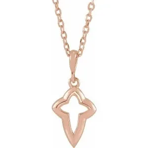 Petite Open Cross 16-18" Necklace or Pendant R42391