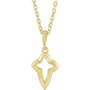 Petite Open Cross 16-18" Necklace or Pendant R42391
