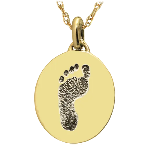 Petite Oval Footprint Pendant