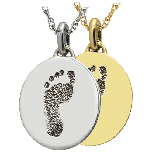 Petite Oval Footprint Pendant
