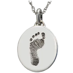 Petite Oval Footprint Pendant