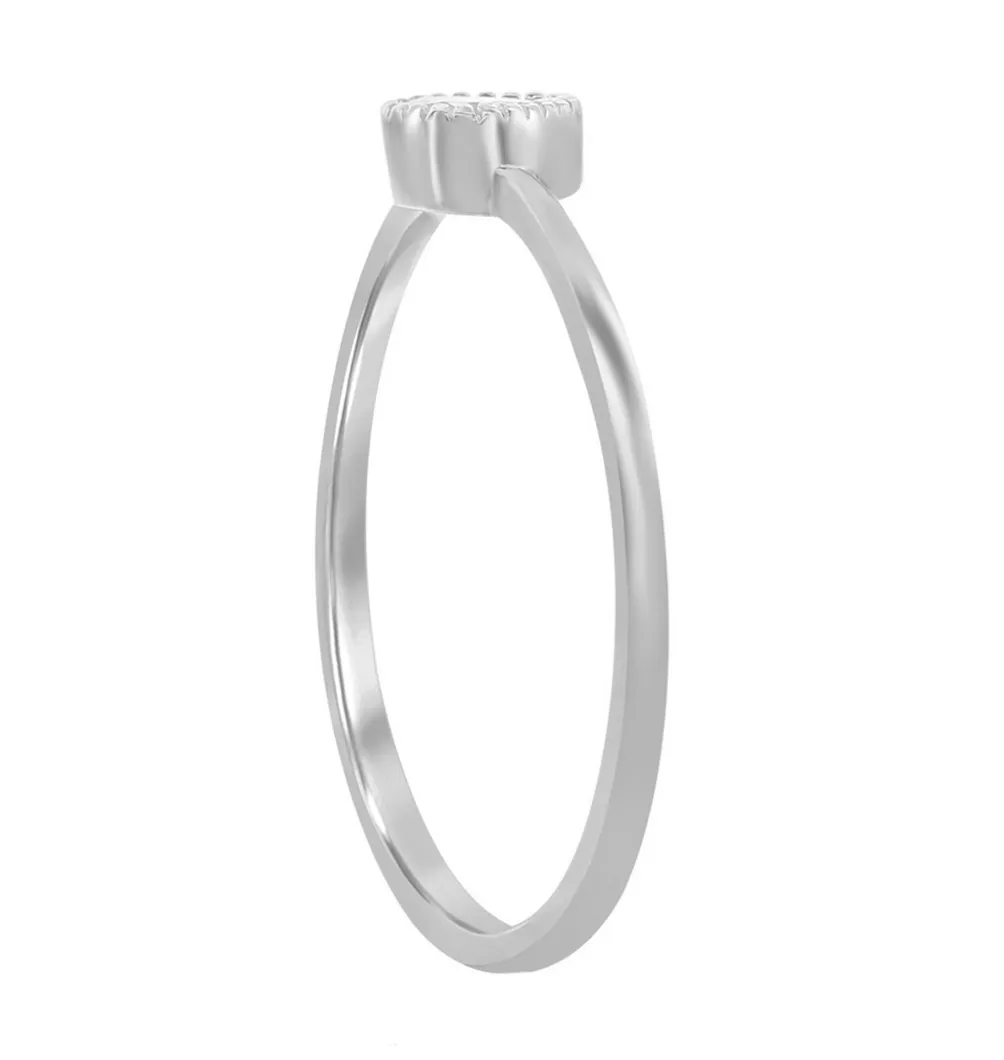 Petite Pear Solitaire Ring