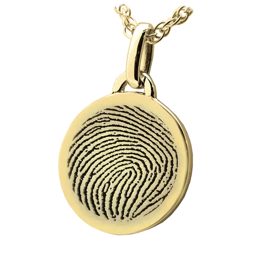 Petite Round Fingerprint Pendant