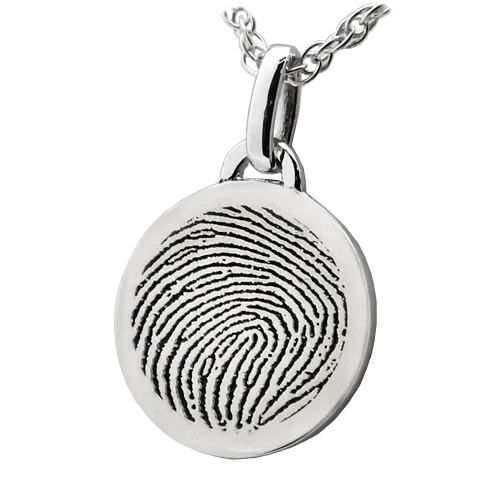 Petite Round Fingerprint Pendant