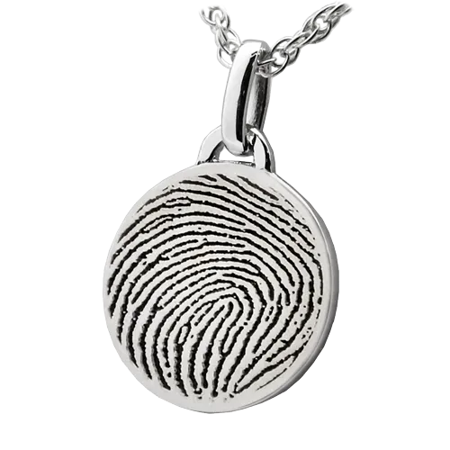 Petite Round Fingerprint Pendant