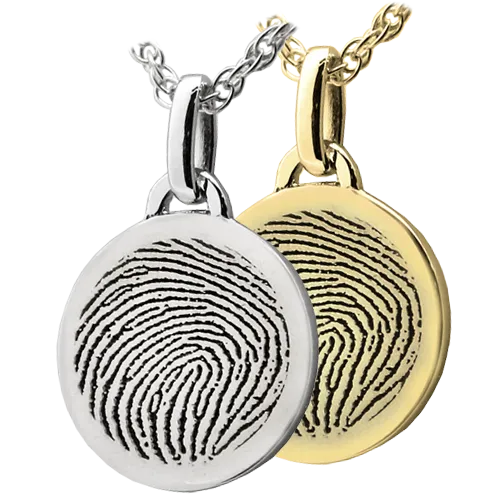 Petite Round Fingerprint Pendant