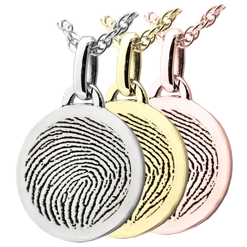 Petite Round Fingerprint Pendant