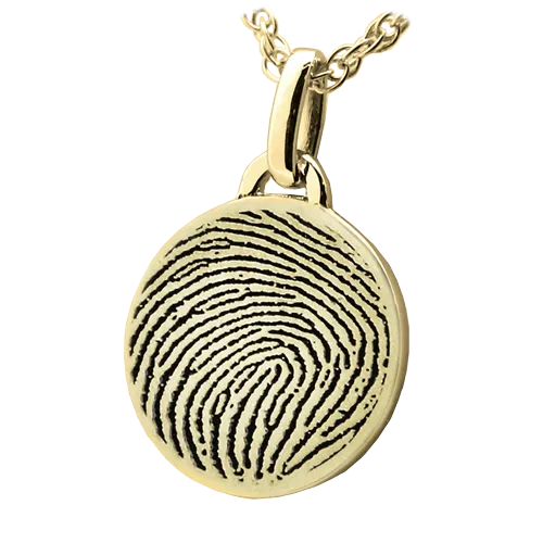 Petite Round Fingerprint Pendant