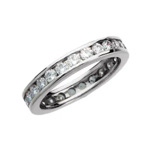 Platinum 1 1/3 CTW Diamond Eternity Band Size 7