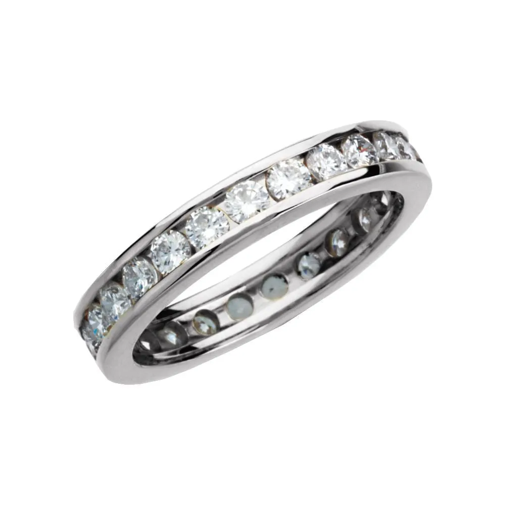 Platinum 1 1/3 CTW Diamond Eternity Band Size 7