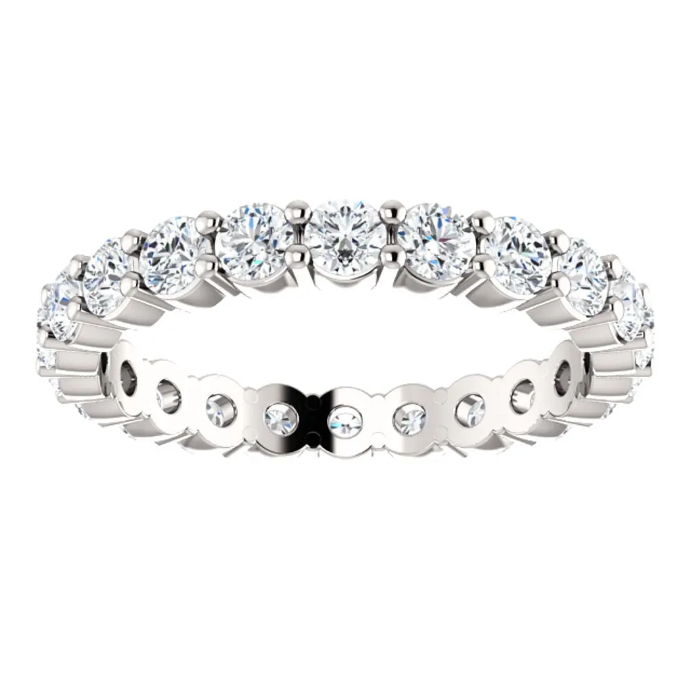 Platinum 1 1/4 CTW Diamond Eternity Band Size 7