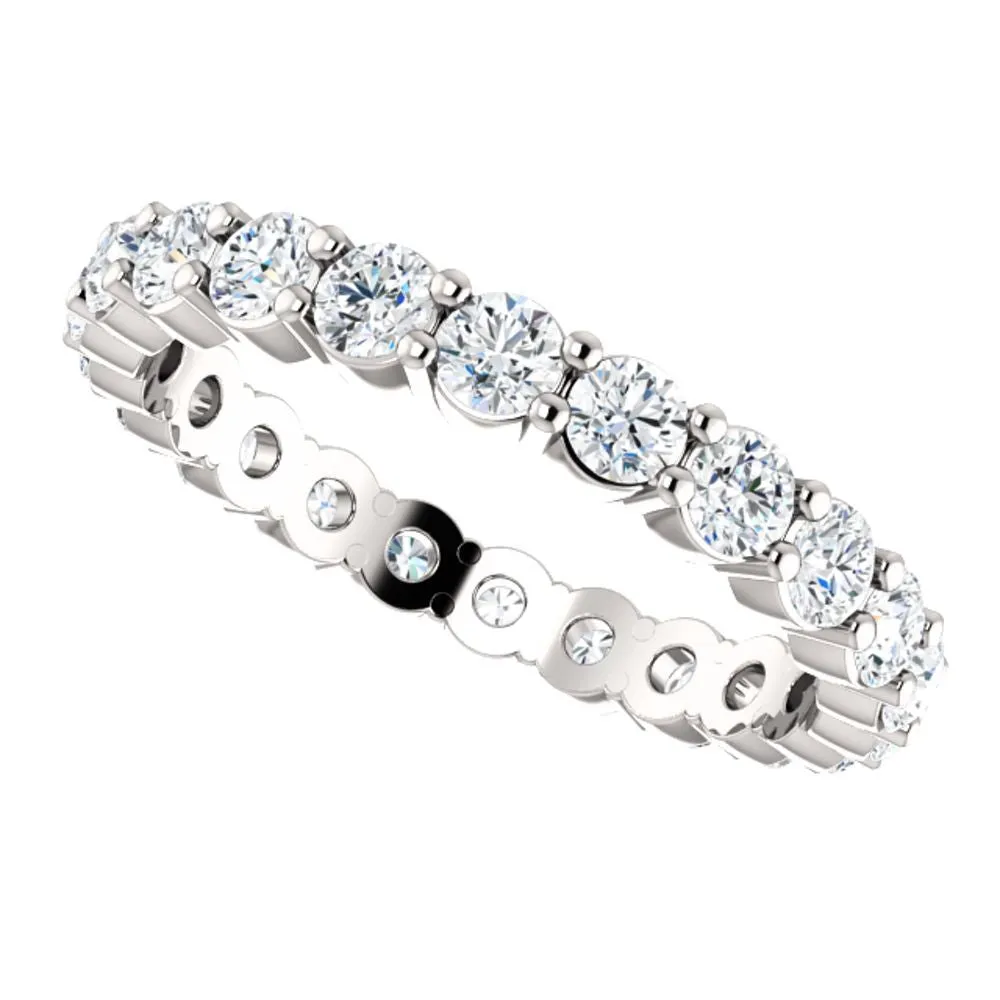 Platinum 1 1/4 CTW Diamond Eternity Band Size 7
