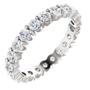 Platinum 1 1/4 CTW Diamond Eternity Band Size 7