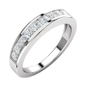 Platinum 1 CTW Diamond Anniversary Band Size 7