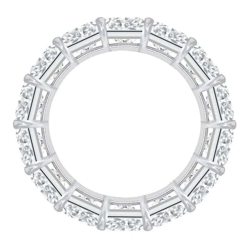 Platinum 10.78ctw Radiant Cut Diamond Band