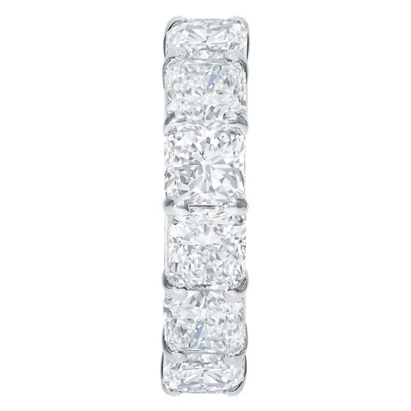 Platinum 10.78ctw Radiant Cut Diamond Band