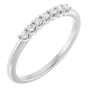 Platinum 1/10 CTW Natural Diamond Anniversary Band