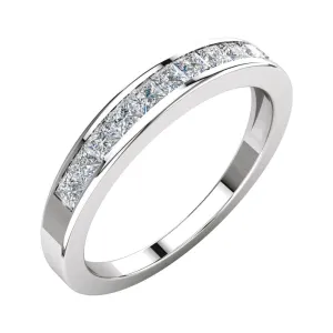 Platinum 1/2 CTW Diamond Anniversary Band Size 5