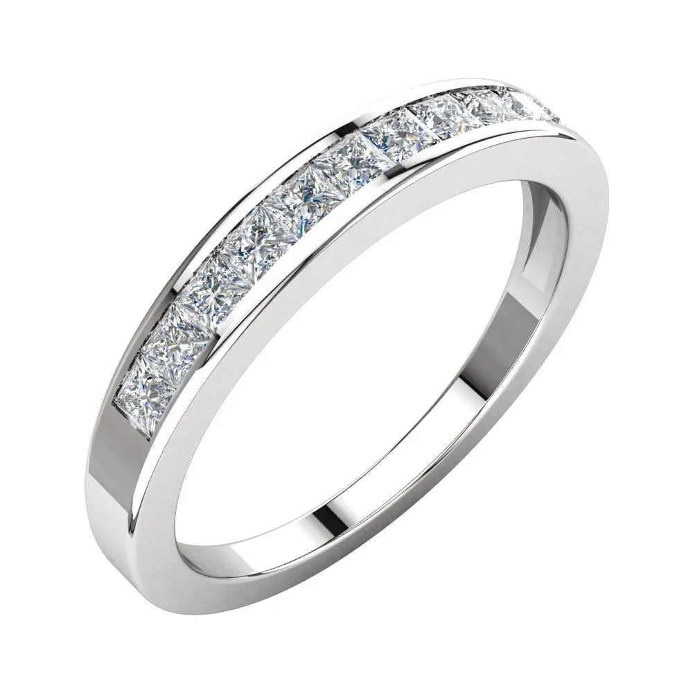 Platinum 1/2 CTW Diamond Anniversary Band Size 5