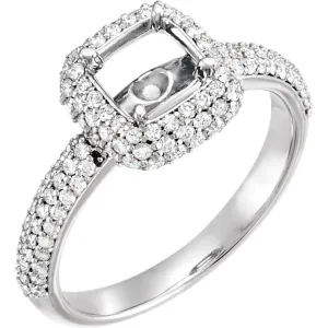 Platinum 1/2 CTW Diamond Band, Size 7