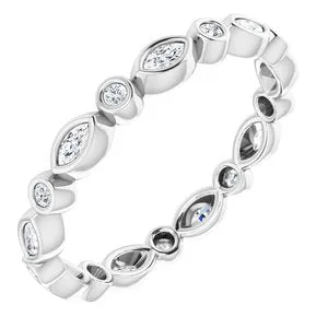 Platinum 1/3 CTW Diamond Eternity Band Size 7