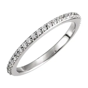 Platinum 1/4 CTW Diamond Band, Size 8