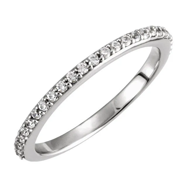 Platinum 1/4 CTW Diamond Band, Size 8