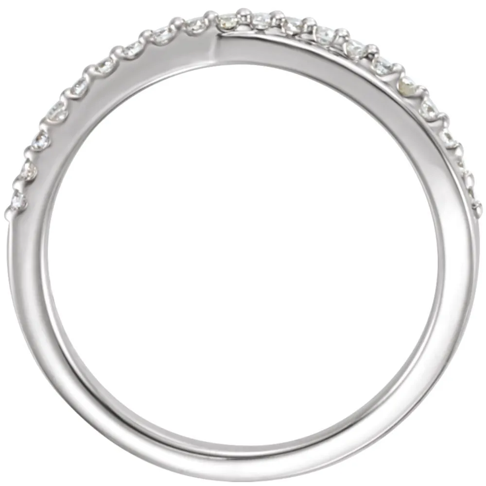 Platinum 1/5 CTW Diamond Ring, Size 7