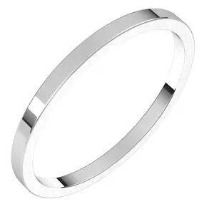 Platinum 1.5 mm Flat Band Size 4.5