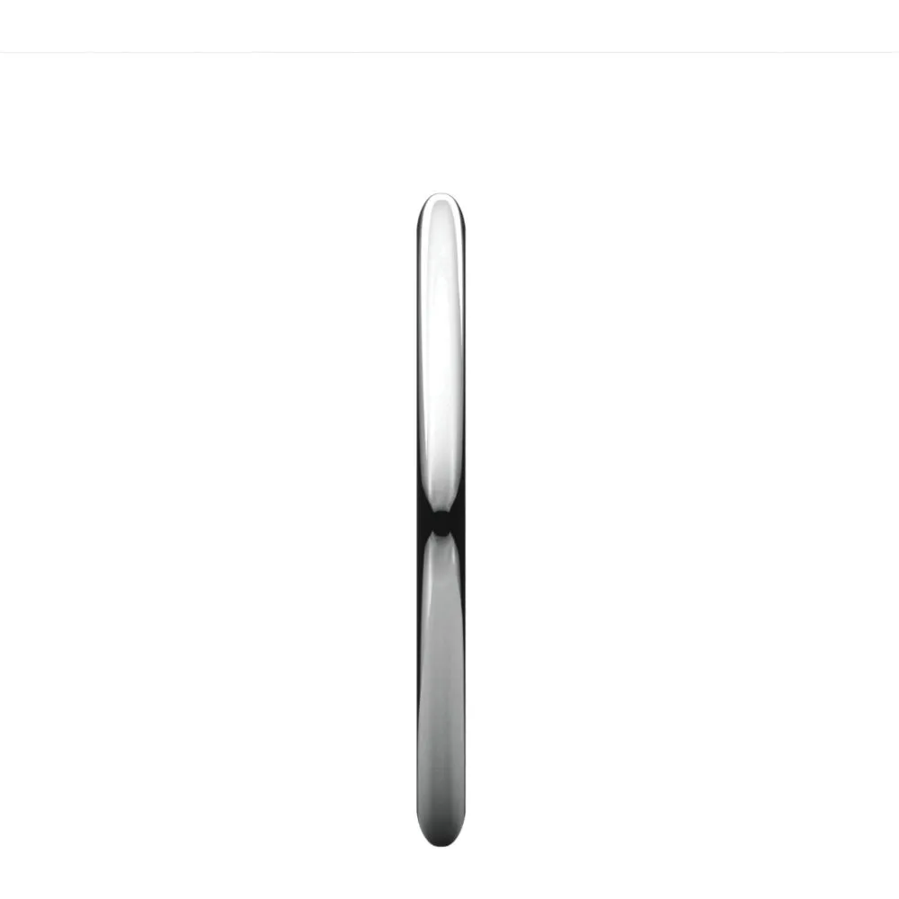 Platinum 1.5mm Half Round Band , Size 7