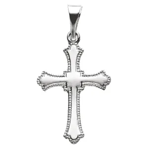 Platinum 15x11mm Cross Pendant