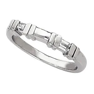 Platinum 1/6 CTW Diamond Band , Size 6