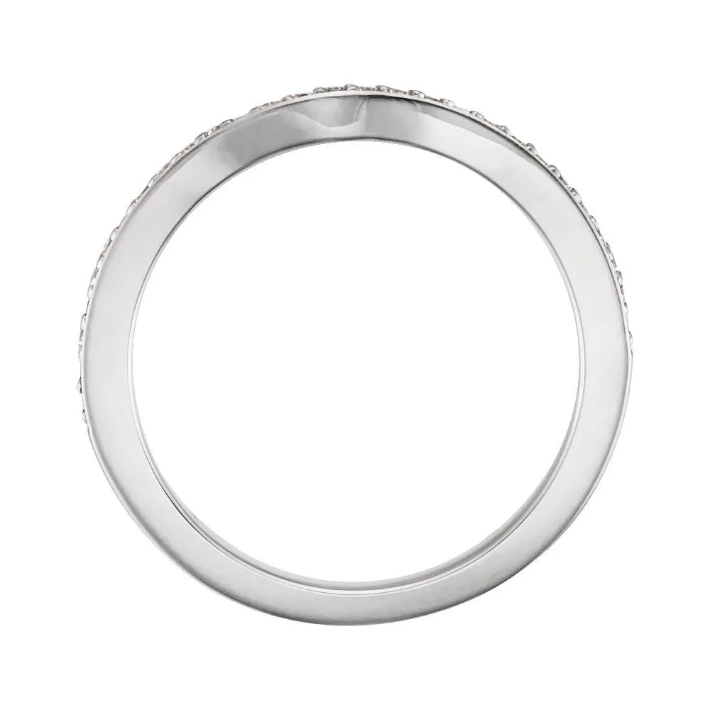 Platinum 1/6 CTW Diamond Band, Size 7