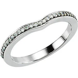 Platinum 1/6 CTW Diamond Band, Size 7