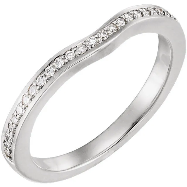 Platinum 1/6 CTW Diamond Band, Size 7