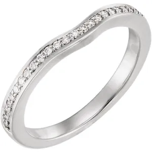 Platinum 1/6 CTW Diamond Band, Size 7