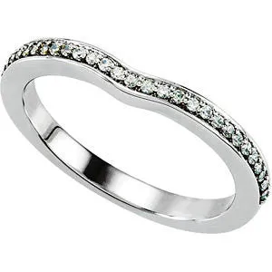 Platinum 1/6 CTW Diamond Band, Size 7