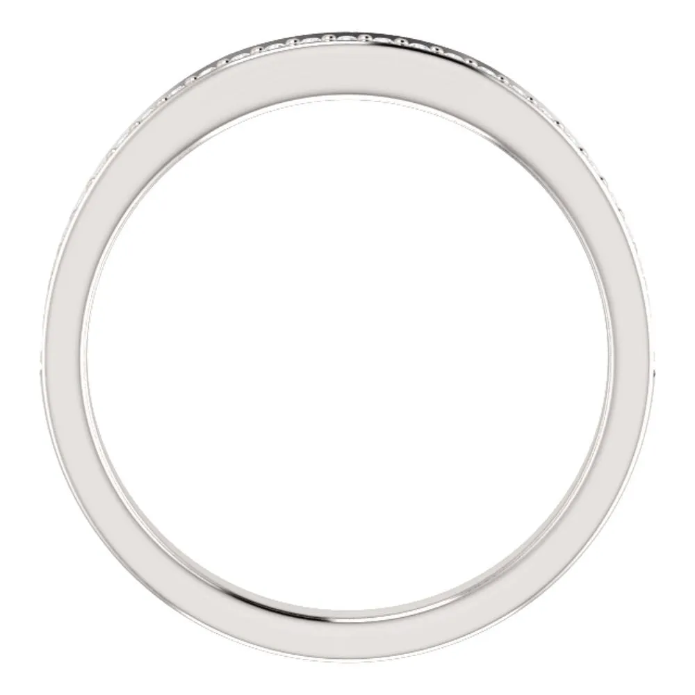 Platinum 1/8 CTW Diamond Anniversary Band , Size 7