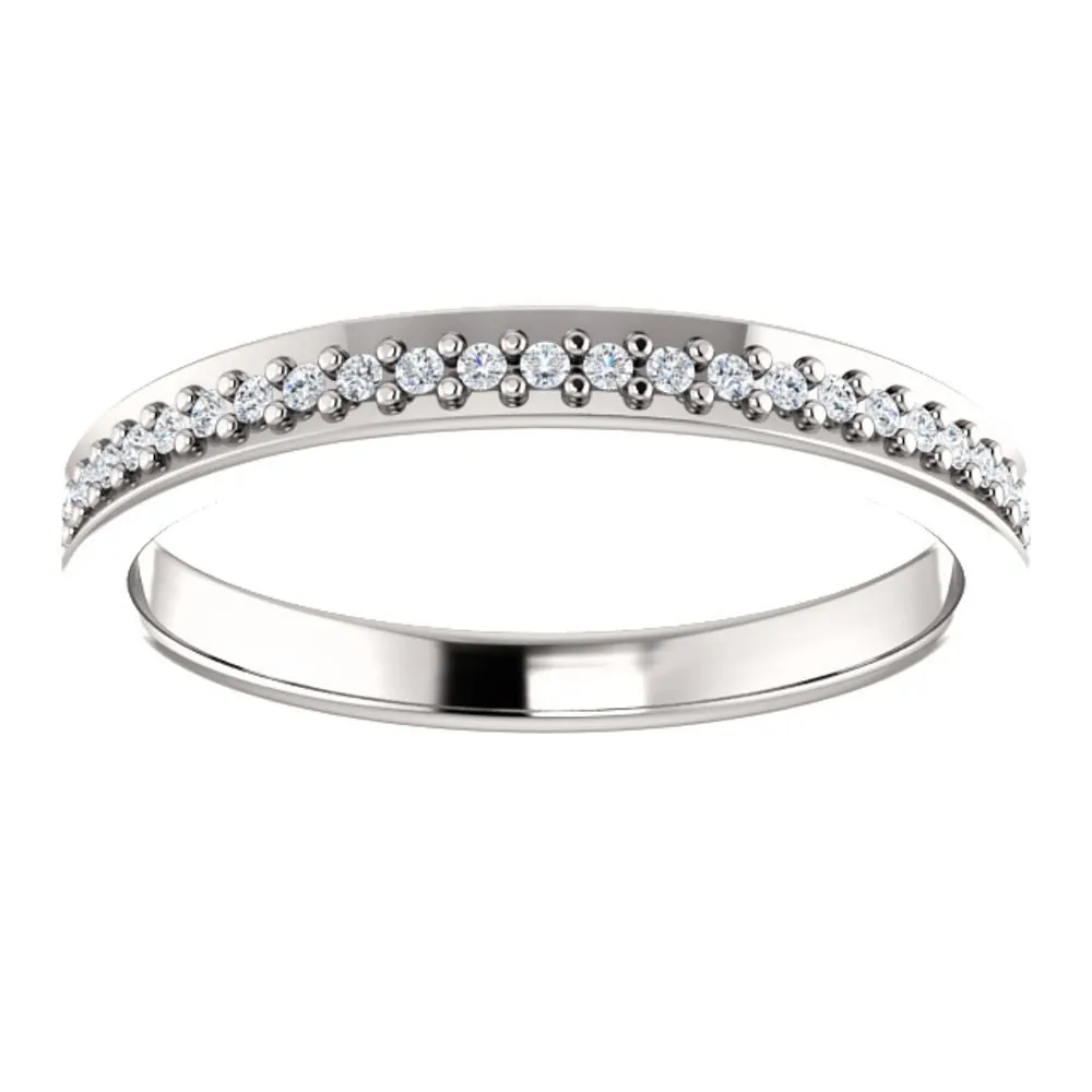 Platinum 1/8 CTW Diamond Anniversary Band , Size 7