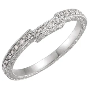 Platinum 1/8 CTW Diamond Band, Size 6