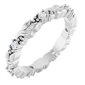 Platinum 1/8 CTW Natural Diamond Eternity Band Size 5.5