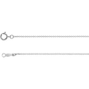 Platinum 1mm Solid Cable 18" Chain