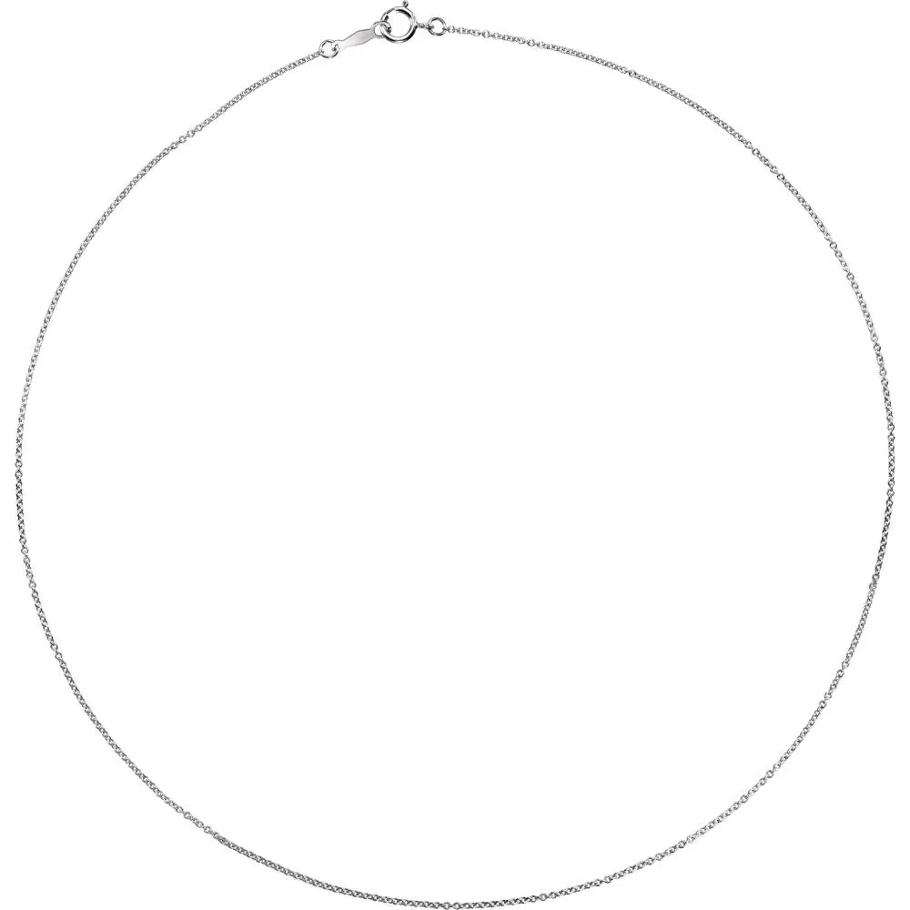 Platinum 1mm Solid Cable 20" Chain