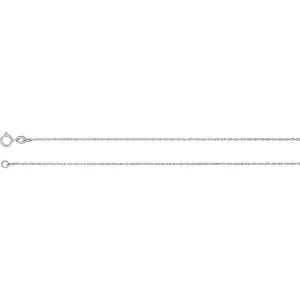 Platinum 1mm Solid Rope 20" Chain