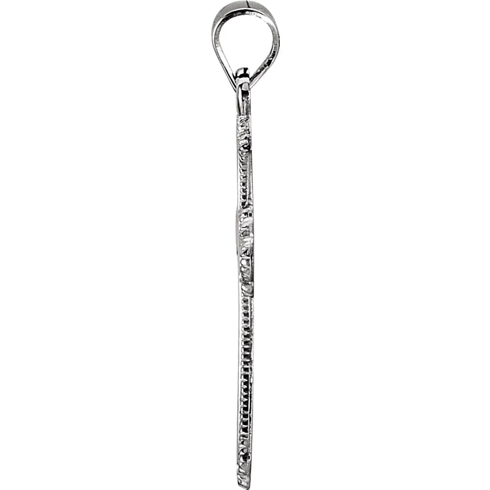Platinum 21x15mm Cross Pendant